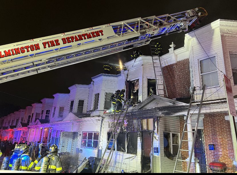 Fatal fire in Wilmington after midnight in rowhome on East 17th Street.  