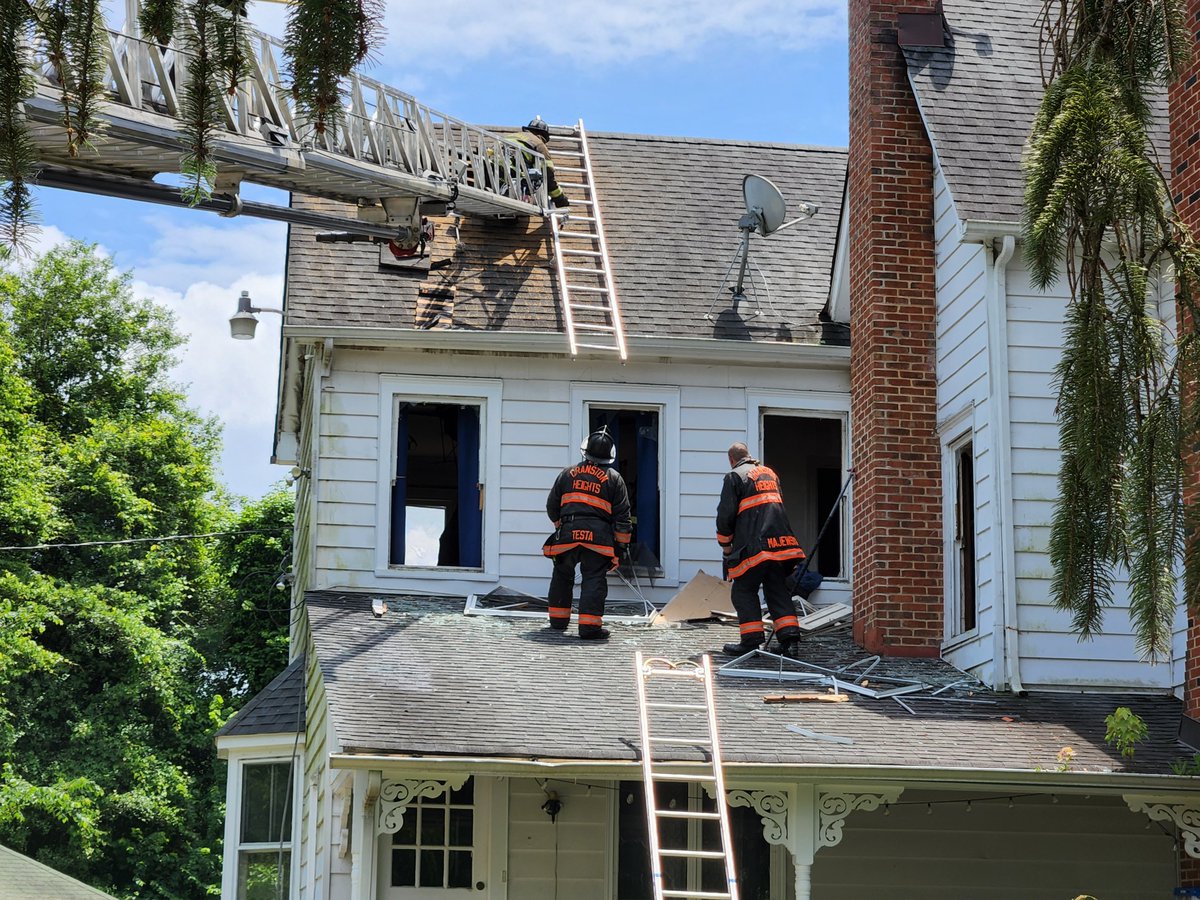 Firefighters battled a fire in a house in Odessa Wednesday morning on High Street. Due to the large size of the house, and warm weather conditions, a second alarm was called. The fire was declared under control in about 90 minutes. Two firefighters were evaluated on scene